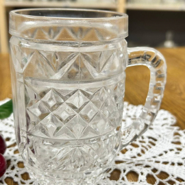 Кружка пивная из хрусталя в прессе. 350мл. Богемия, Чехословакия, винтажное время выпуска. Картинка 4